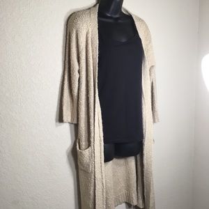 Francescas Long Crochet Sweater Cardigan